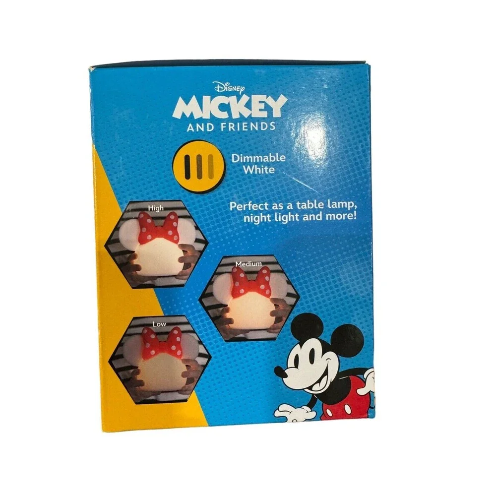 NEW! Disney Mickey & Friends Minnie Mouse Squishy Light Color Changing 13 Colors
